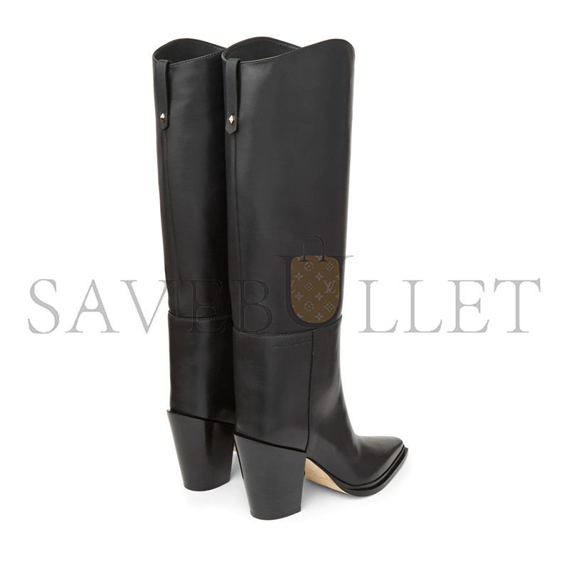 Ji*y Ch* cece 80 black soft calf leather boots cece80slq